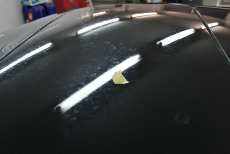 ９９６ターボのルーフのウォータースポット バサルトブラックのクレーター・イオンデポジット