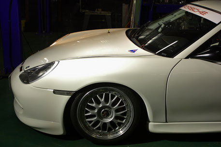 ポルシェ996GT3カップカー・ガラスコーティング・埼玉