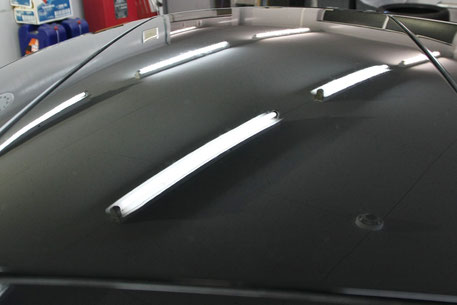 ９９６ターボの雨染みクレーター・ウォータースポット除去 シミ・白ボケ改善 黒い車の研磨
