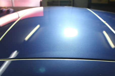ポルシェ９９６ルーフのウォータースポット除去完成