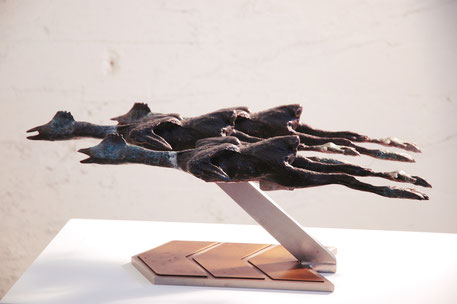 grant irish sculpture - ethology - chickenhawks no. 1 (2004)