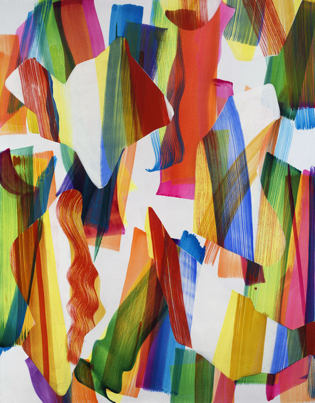 Cím nélkül, 190x150 cm, pigment, akril, vászon, 2019