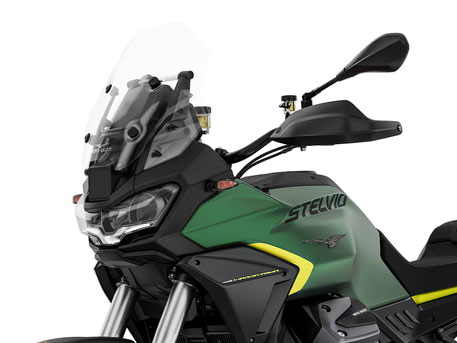 Moto Guzzi Stelvio PFF - Detail - Ansicht Verkleidung mit Windshield und LED Scheinwerfer