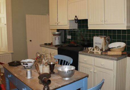 The kitchen of yesteryear - on display at Kylemore Abbey in Galway.