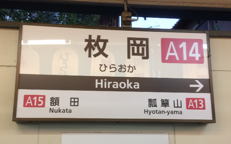 近鉄奈良線 枚岡駅(筆者撮影)