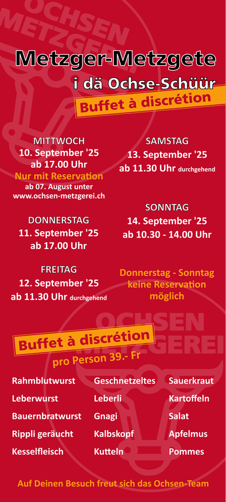 Flyer Metzger-Metzgete 2025