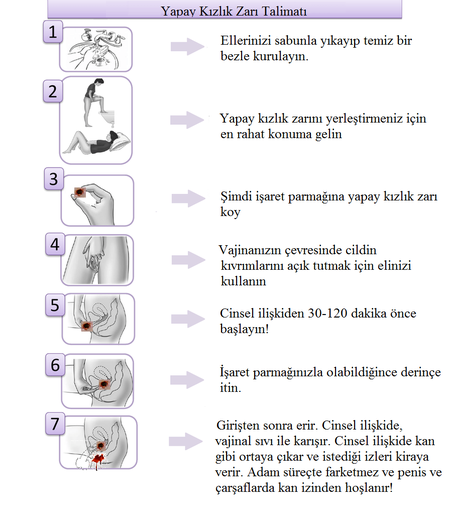 instruction artificial hymen turkish