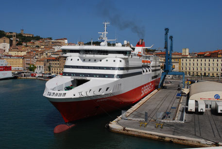 Cap Finistere, as Superfast V, berthed in Ancona.