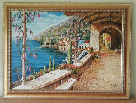 Sonnenterasse auf Capri, 81x61 cm