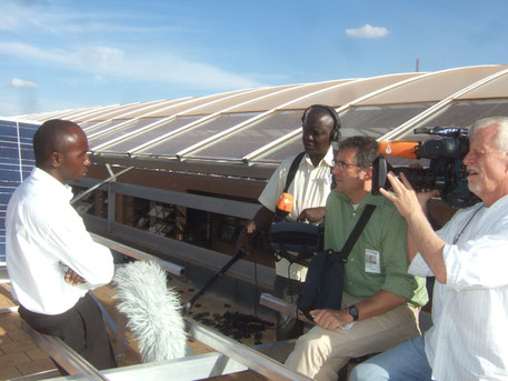 George Weru: Interview with German TV reporters at the project site in Nairobi