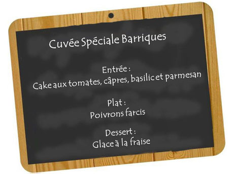 Accords mets et vins cuvée spéciale barriques 