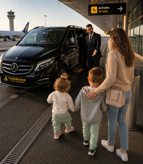 taxi avec siège bébé aéroport CDG