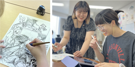 大阪のイラスト教室、堀江アートスクールでは漫画（マンガ）・イラストが気軽に習えます。