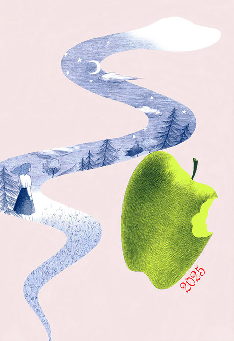 色鉛筆画 イラストレーション 雑誌表紙 原画 「今どきの結婚式」