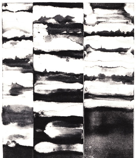 Sans titre, 2016. Monotype, 15 cm x 16 cm.