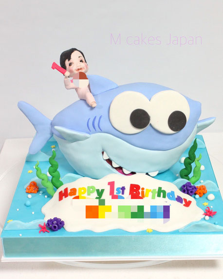 #ベビーシャーク #さめのかぞく #babyshark #babysharkcake #1歳 #お誕生日ケーキ #サメ #シャーク #子供 #ベビー #kids #kidscake #japanbased #japanesemade #🇯🇵