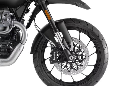 Moto Guzzi V85 Strada - Detail - Ansicht Upside Down Gabel mit Vorderrad