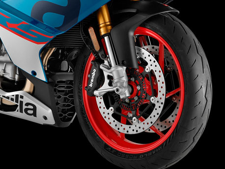 Aprilia RS 660 - Ansicht Vorderrad mit Brembo Bremsanlage