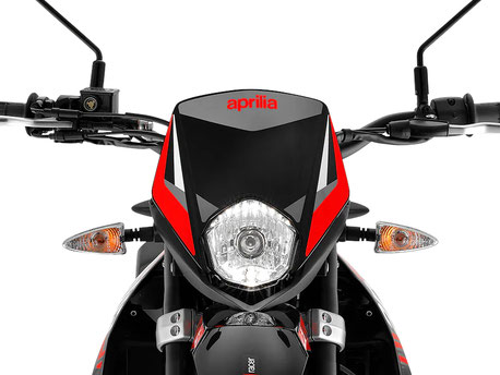 Aprilia SX 125  - Frontansicht Verkleidung mit Lenker und LED Blinker
