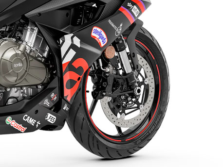 Aprilia RS 457 Replica - Ansicht - Rechte Bremsanlage mit Vorderrad