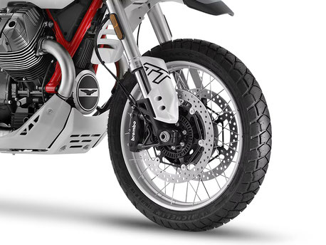 Moto Guzzi V85 TT - Detail - Ansicht Bremsanlage Vorderrad