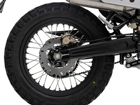 Caballero Scrambler 125 - Schwinge mit Bremsanlage hinten