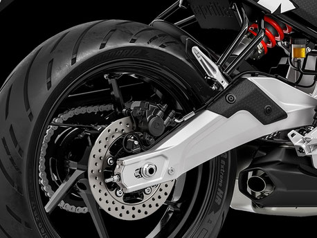 Aprilia RS 457 - Ansicht - Schwinge mit Hinterrad und Bremse