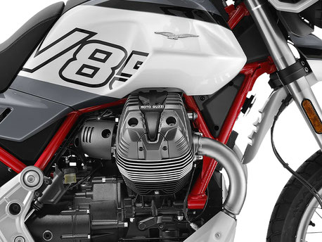 Moto Guzzi V85 TT - Detail - Ansicht Motor rechte Seite