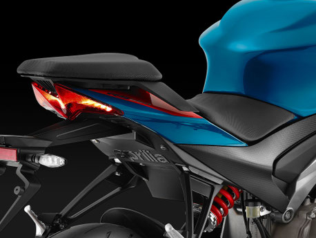 Aprilia RS 660 mit Beifahrersitzbank auf dem Heckteil