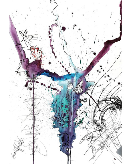 Watercolour and fiber pen on 300g/qm paper - 56 x 42 cm 