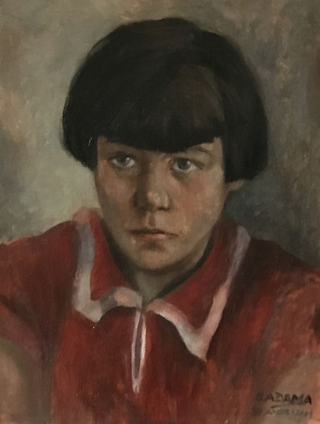 Mid 20th century Vintage portrait of a young Dutch girl