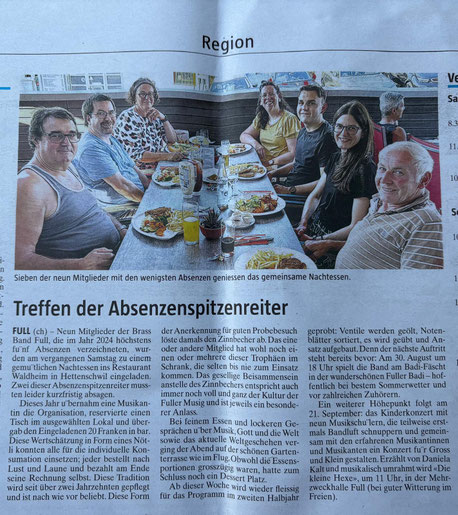 Bericht Treffen der Spitzenreiter, Die Botschaft, August 2025