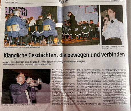Zeitungsbericht vom Unterhaltungskonzert in der Botschaft vom 05.05.2025