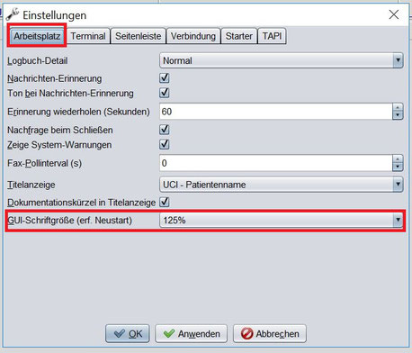 Tipp der Woche EVA Tipps Praxissoftware Praxisverwaltung abasoft Schriftgröße, Menüleiste, Buttons in EVA ändern