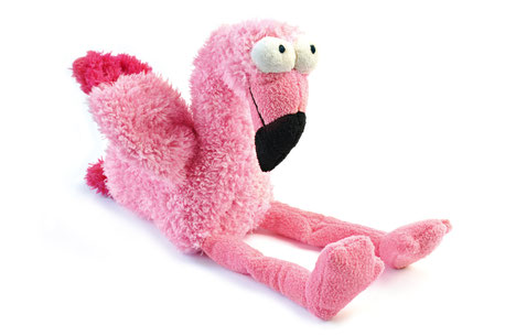 Hundespielzeug Stoffspielzeug rosa Flo der Flamingo Fuzzyard