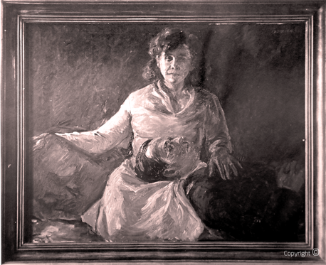  Erwin Bowien (1899-1972) – Nachtportrait – Bildnis von Erna Heinen-Steinhoff mit Hanns Heinen, 1930 - dieses Bild ist seit einem Einbruch im Jahr 2006 verschollen.