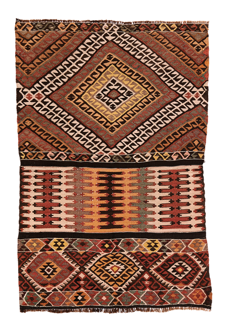 Teppich. Zürich. Handgewebter Teppich, Kelim. Vintage kilim Anatolie, Suisse, Zurich