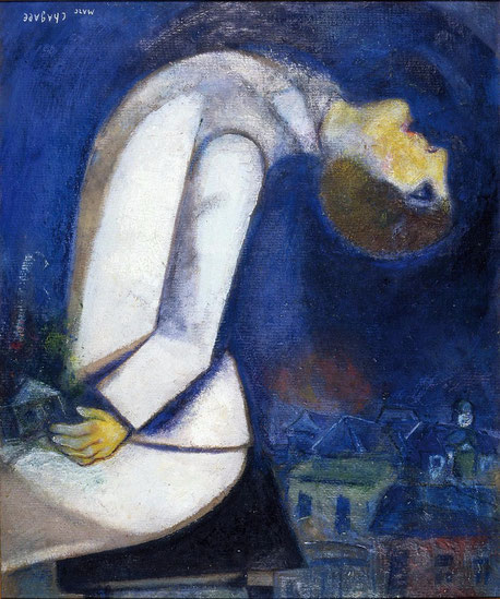 L'homme à la tête renversée - Marc Chagall