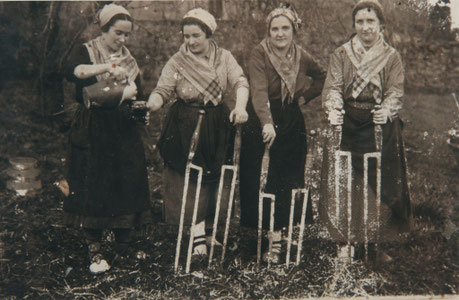 Labradoras vascas junto a sus "laias".
