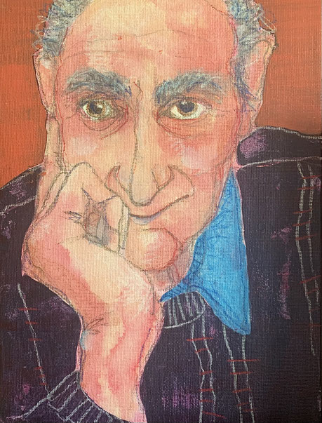 Ernesto, Acryl, Graphit und Farbstifte, 18x24cm
