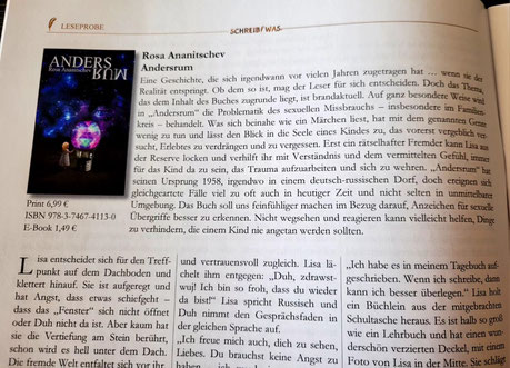 Leseprobe zu "Andersrum" von Rosa Ananitschev im Literaturmagazin "Schreib was"