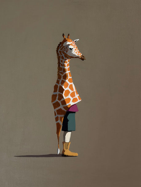 giraffe - Acryl auf Leinwand, 40x30cm, 2026