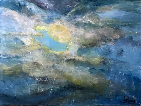 "Himmelsfenster" , gesehen über Meran im Oktober , 60x80 cm ,BNR:398