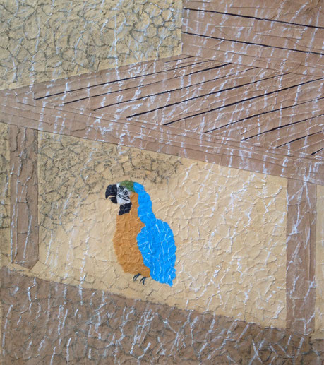 「雨宿鳥」-And shelter to bird-  (2015)  サイズ 270×240mm