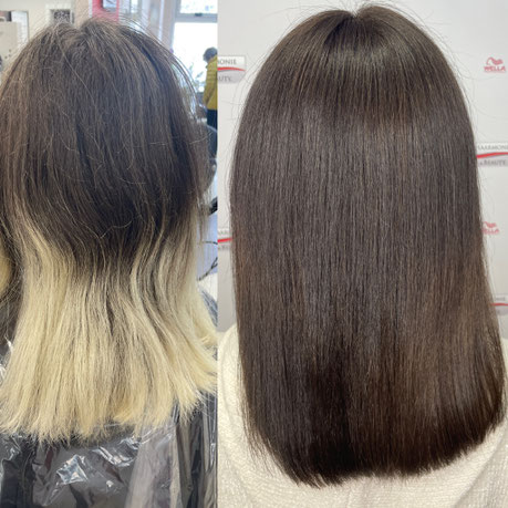 zurück zum Naturton mit Wella und Olaplex