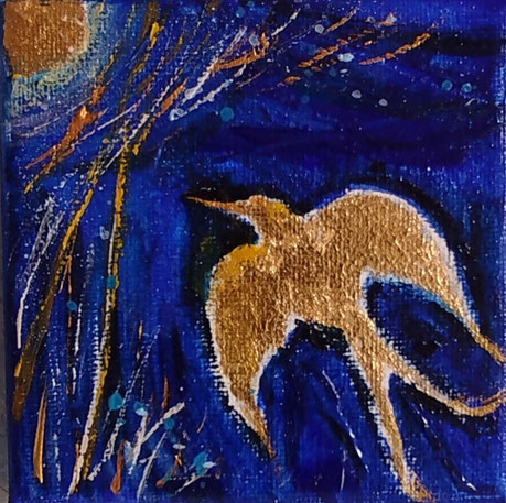 Elisabeth Augendre artiste peintre en Ariège acrylique impressionnisme les oiseaux de soleil 13