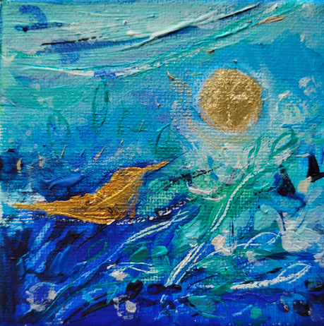 Elisabeth Augendre artiste peintre en Ariège acrylique impressionnisme les oiseaux de soleil 2
