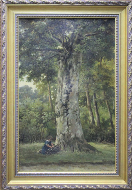 te_koop_aangeboden_een_schilderij_boslandschap_van_de_kunstschilder_barend_hendrik_koekkoek_1849-1909_hollandse_romantiek
