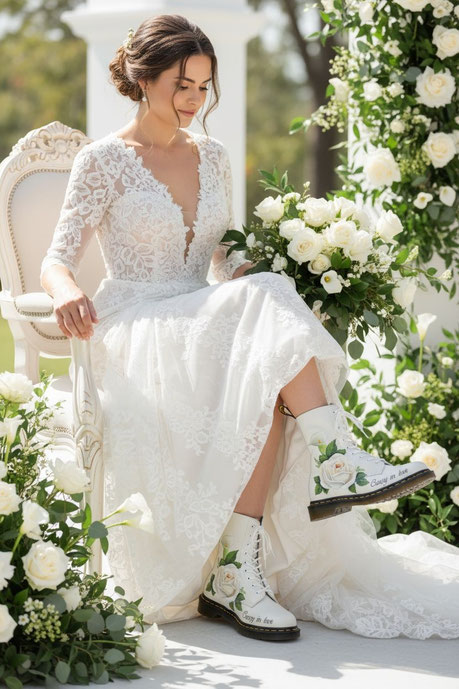 wedding docs with flowers, names and weddingdate for bride