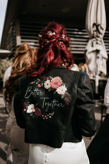 hand painted leather wedding jacket best bridal look
